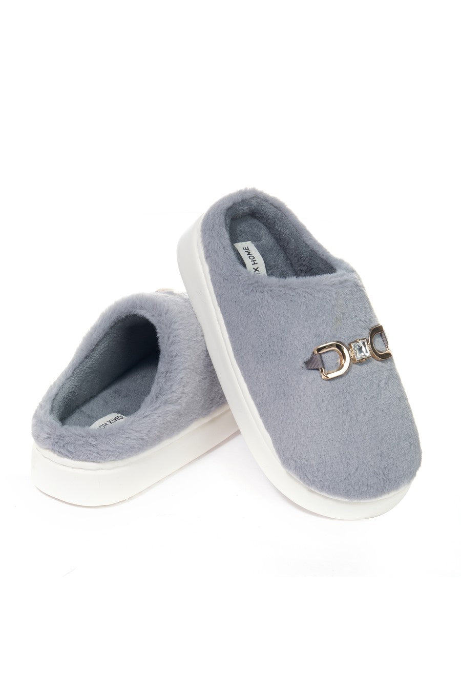 JOMIX Pantuflas Cerradas Suaves Peludas De Invierno Para Mujer MD9638