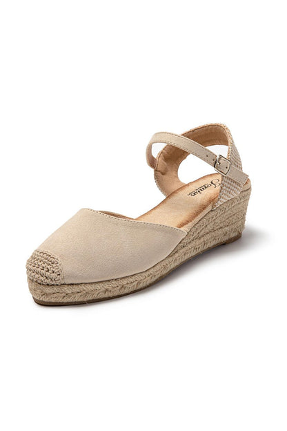 JOMIX Sandali Estivi da Donna Eleganti con Zeppa Chiusura a Fibbia e Stile Espadrillas SD9369