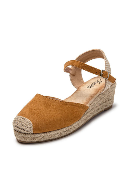 JOMIX Sandali Estivi da Donna Eleganti con Zeppa Chiusura a Fibbia e Stile Espadrillas SD9369