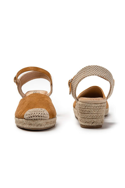 JOMIX Sandali Estivi da Donna Eleganti con Zeppa Chiusura a Fibbia e Stile Espadrillas SD9369