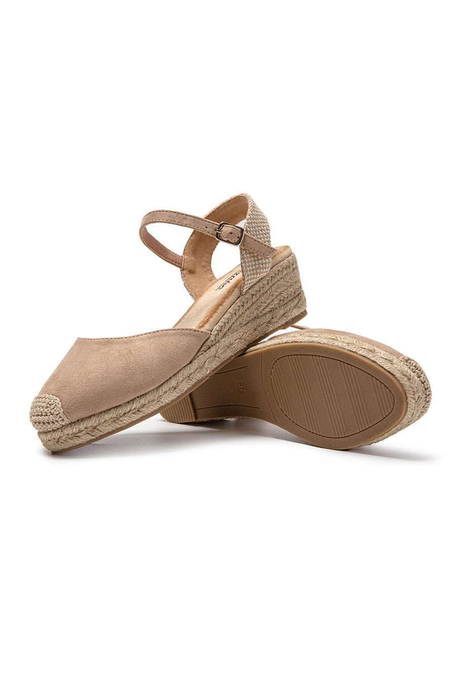 JOMIX Sandali Estivi da Donna Eleganti con Zeppa Chiusura a Fibbia e Stile Espadrillas SD9369