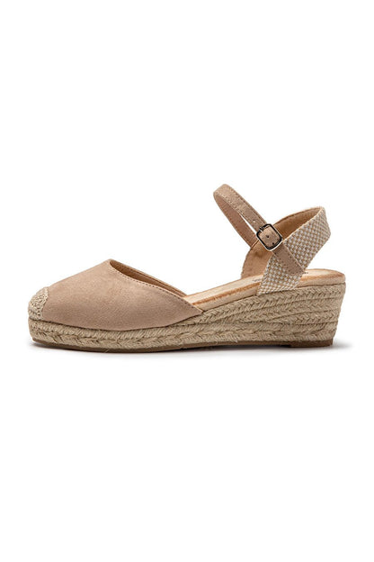 JOMIX Sandali Estivi da Donna Eleganti con Zeppa Chiusura a Fibbia e Stile Espadrillas SD9369