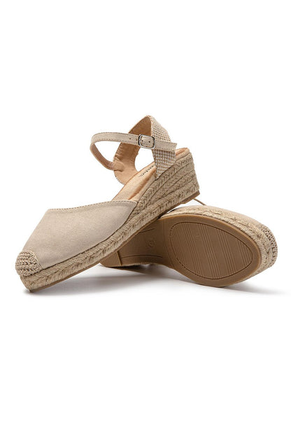 JOMIX Sandali Estivi da Donna Eleganti con Zeppa Chiusura a Fibbia e Stile Espadrillas SD9369