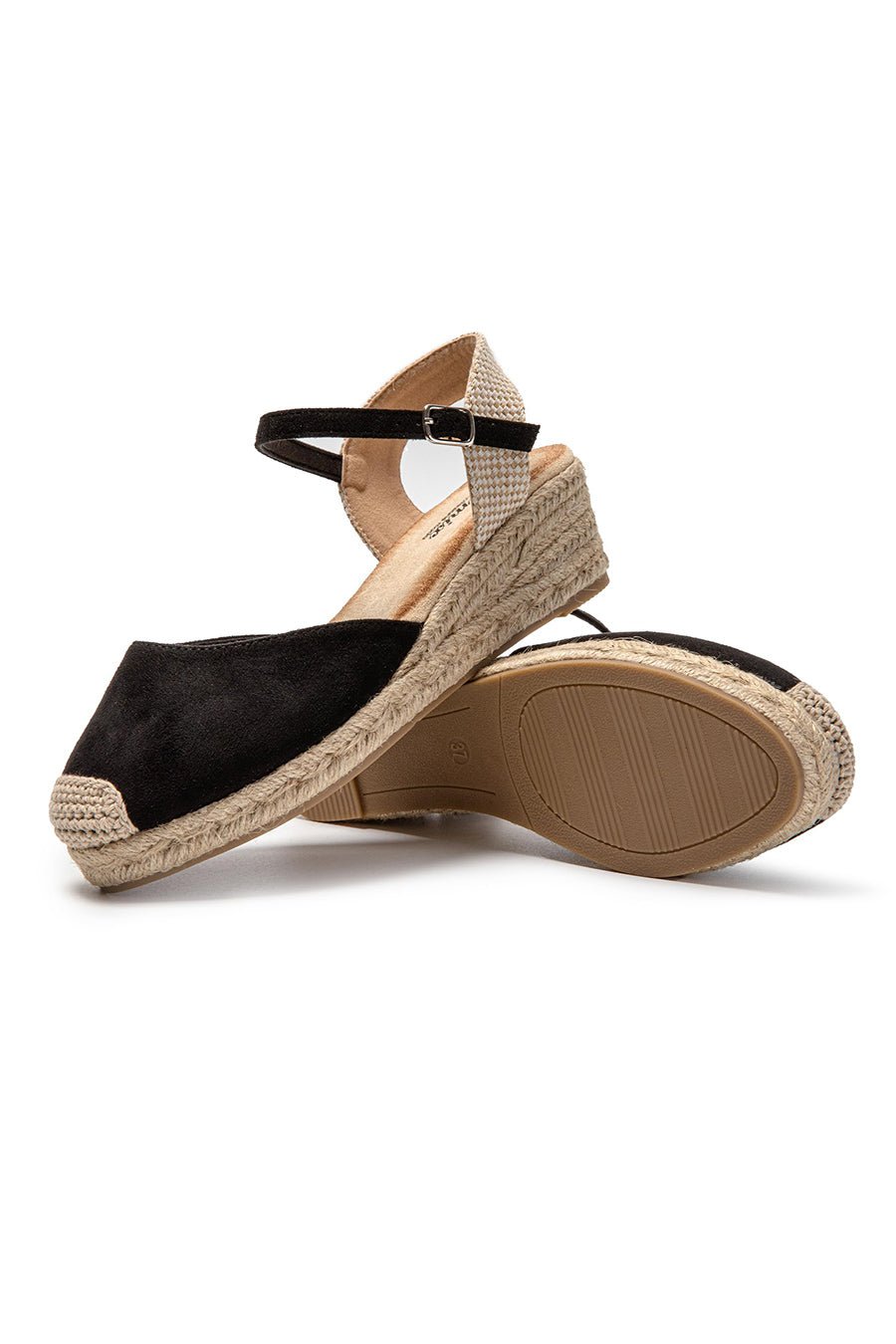 JOMIX Sandali Estivi da Donna Eleganti con Zeppa Chiusura a Fibbia e Stile Espadrillas SD9369