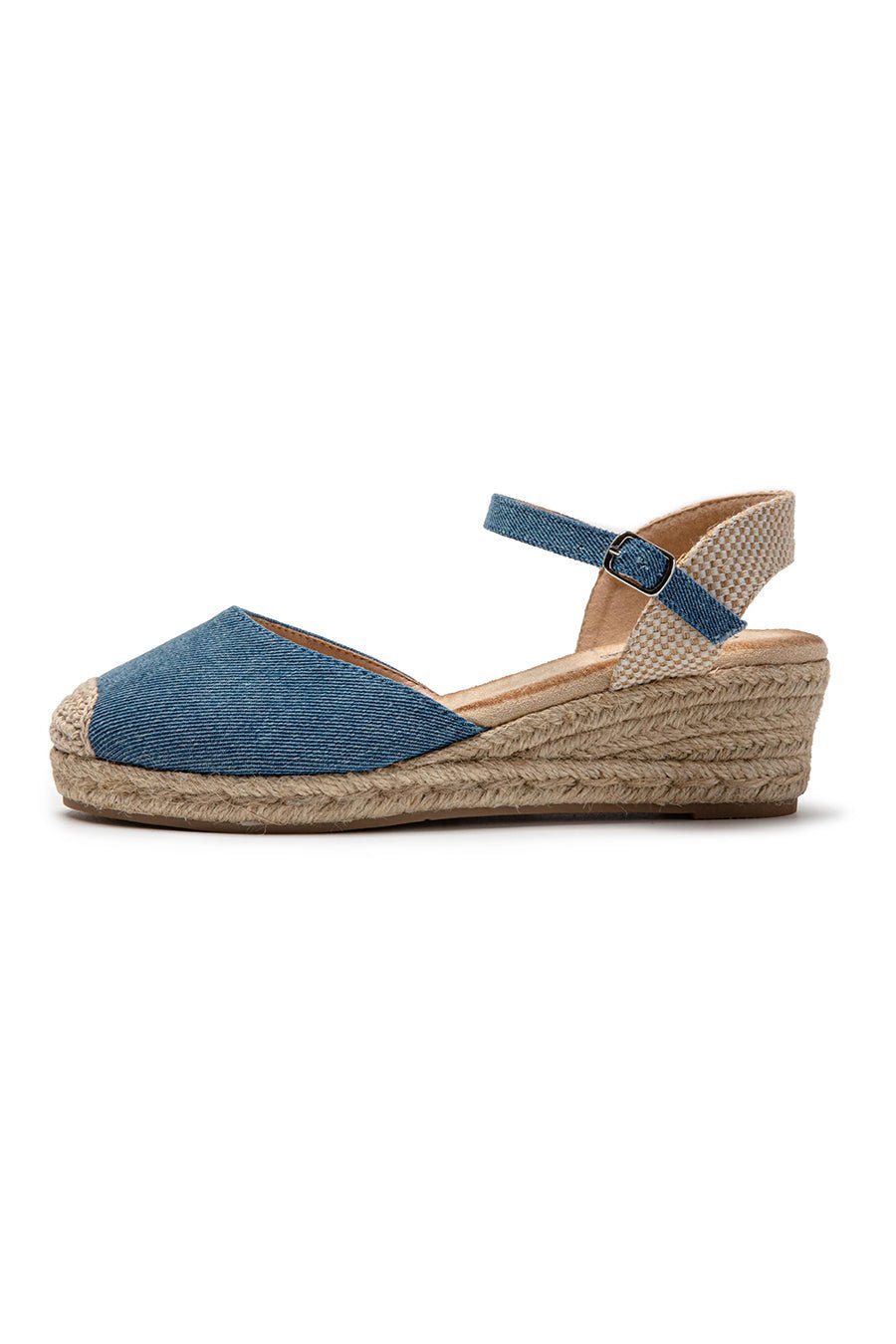 JOMIX Sandali Estivi da Donna Eleganti con Zeppa Chiusura a Fibbia e Stile Espadrillas SD9369