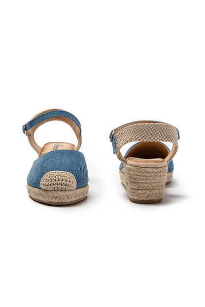 JOMIX Sandali Estivi da Donna Eleganti con Zeppa Chiusura a Fibbia e Stile Espadrillas SD9369